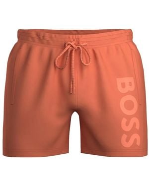 BOSS Shorts Mit Kordelzug - Orange