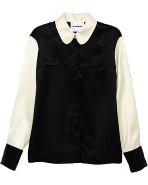 Jil Sander コントラストカラーシャツ - ブラック