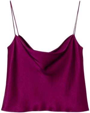 LAPOINTE フェザーディテール ドレス - パープル