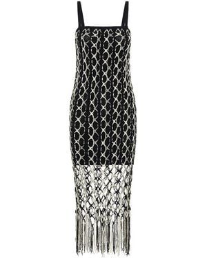 Dion Lee クロシェ レイヤード ドレス - ホワイト