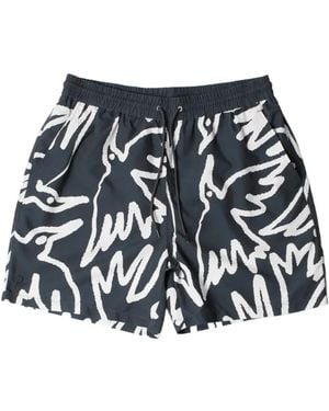 by Parra Birds Fly Free Swim Shorts - White