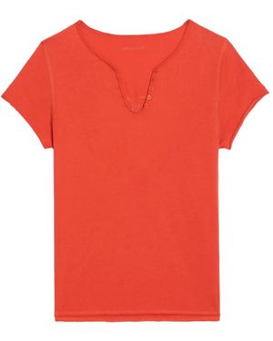 Zadig & Voltaire Henley T-Shirt - Red