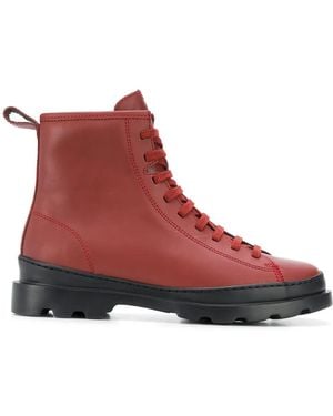 Camper Brutus Lace-Up Boots - Red
