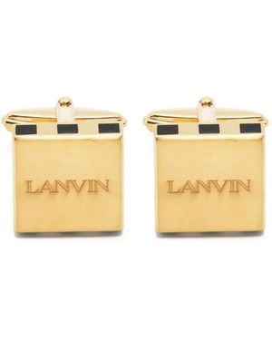 Lanvin Vergoldete Manschettenknöpfe Mit Gravur - Natur