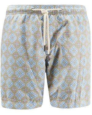 Peninsula San Pietro Tile-Print Swim Trunks - Blue