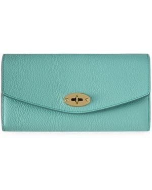 Mulberry Small Darley Grained Leather Wallet - Green