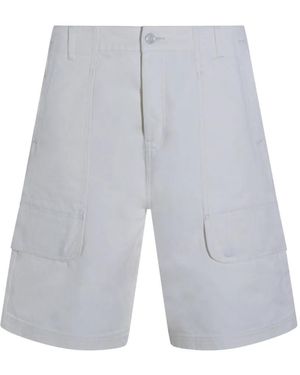 Arte' Canvas Cargo Shorts - White