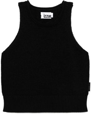 Izzue Knitted Tank Top - Black