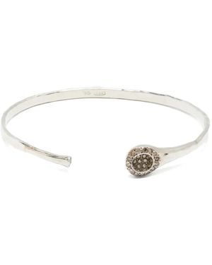 Rosa Maria Pulsera En Plata De Ley Con Diamantes - Blanco
