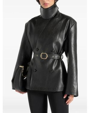 Manière De Voir Whitney Belted Double-Breasted Jacket - Black