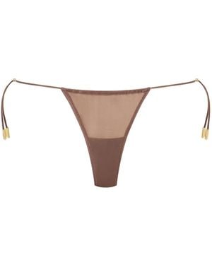 Maison Close Tanga Con Detalle De Cuentas - Blanco