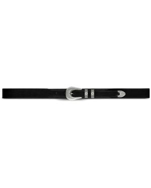 Fursac Leather-Buckle Belt - White