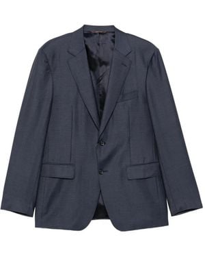 Canali Single-Breasted Wool Suit - Blue