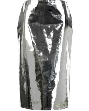 Jil Sander Metallic Leather Skirt