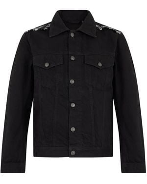 DIESEL Denim Jack Met Logopatch - Zwart