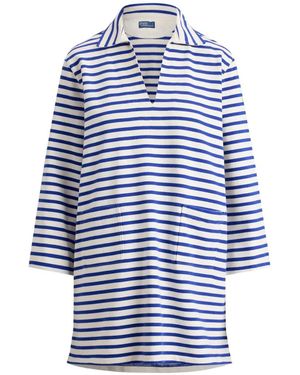 Polo Ralph Lauren Striped-Pattern Mini Dress - Blue