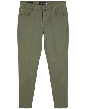 Kiton Logo-Patch Pants - Green