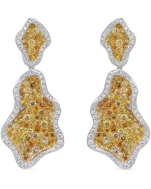 HYT Jewelry Asymmetric Diamond Earrings - Metallic