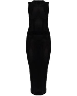 Issey Miyake Sleeveless Midi Dress - Black