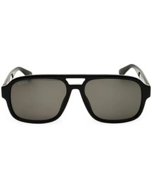 Gucci Pilot-Frame Sunglasses - Black