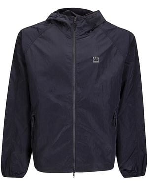 66 North Kjalarnes Hooded Windbreaker Jacket - Blue