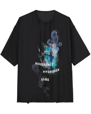 Yohji Yamamoto Hemd Mit Grafischem Print - Schwarz
