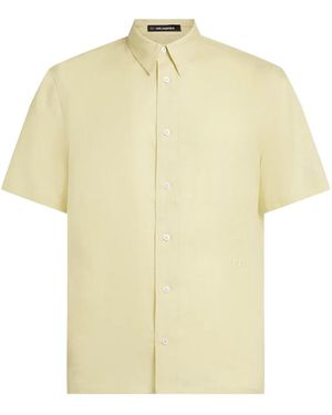 KARL LAGERFELD Embroidery Linen Shirt - Yellow