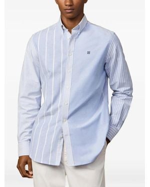 Hackett Heritage Patchwork Oxford Buttoned Shirt - Blue