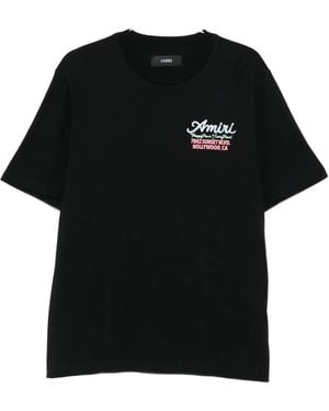 Amiri Logo-Embroidered T-Shirt - Black