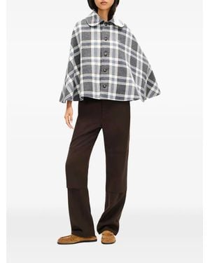 KENZO Checks Military Cape - Gray
