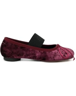 MM6 by Maison Margiela Elasticated-Strap Ballet Flats - Purple