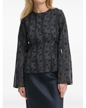Samsøe & Samsøe Saanai Bell-Sleeve Blouse - Black