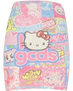 Gcds Hello Kitty Knit Mini Skirt - Pink
