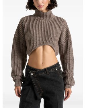 Manière De Voir Jersey Olia con dobladillo curvo - Negro