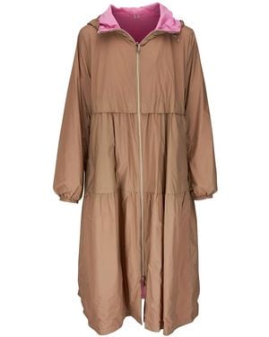 Herno Omkeerbare Regenjas Met Capuchon - Bruin