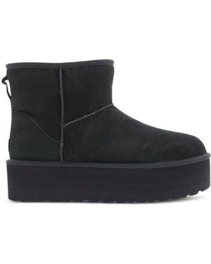 UGG Platform-Heel Ankle Boots - Black