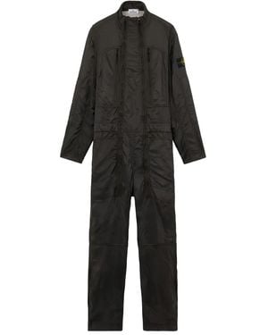 Stone Island Pocket Long-Sleeves Jumpsuit - Black