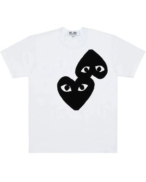 COMME DES GARÇONS PLAY Logo-Print Cotton T-Shirt - White