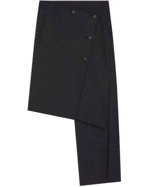 Courreges Oblique Midi Skirt With Inserts - Black
