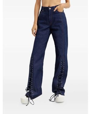 Jean Paul Gaultier Laced Jeans - Blue