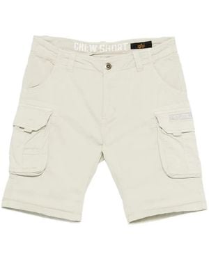 Alpha Industries Belt-Loop Pocket Shorts - White