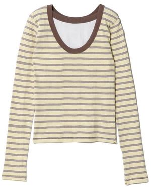 Beautiful People Miller Striped Double-Front T-Shirt - Natural