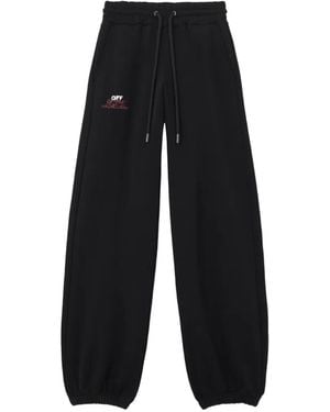 Off-White c/o Virgil Abloh X Ac Milan Logo-Print Track Trousers - Black