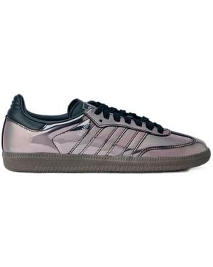 adidas Samba Metallic-Panel Sneakers - Blanc