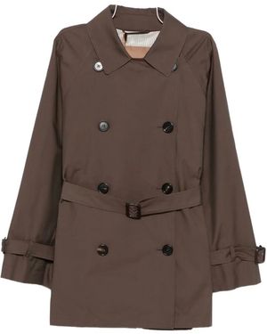 Max Mara Mtccalle Buttoned Belted Coat - Brown