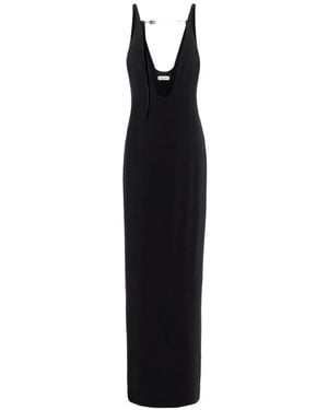 GRACE LING Pillar Belted Maxi Dress - Black