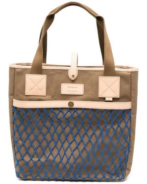 Barbour X Paul Smith Net-Detail Tote Bag - Blue