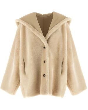 Alberta Ferretti Giacca Reversibile Con Cappuccio - Neutro
