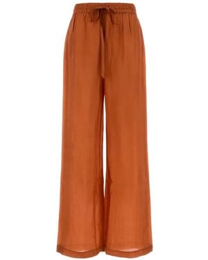 THE ROSE IBIZA Drawstring Straight-Leg Pants - Orange