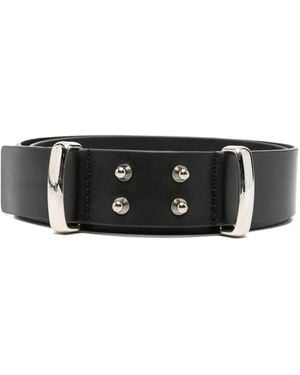 MATIERES FECALES Infinity Stud-Embellished Belt - White